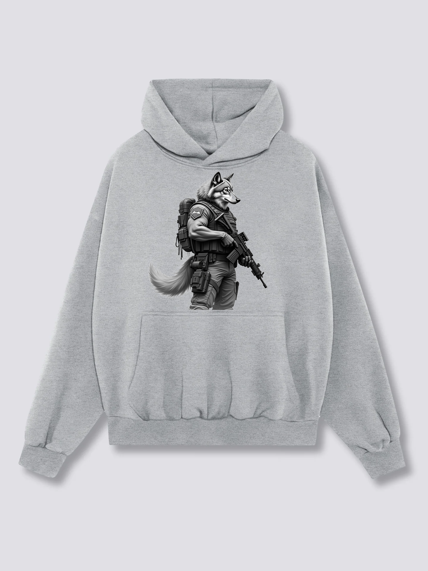 Wolf soldier Heavy Cotton Hoodies