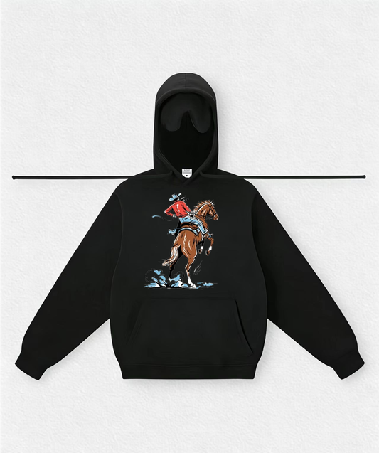 Ride a gallant horse Travel Hoodies With Eye Mask