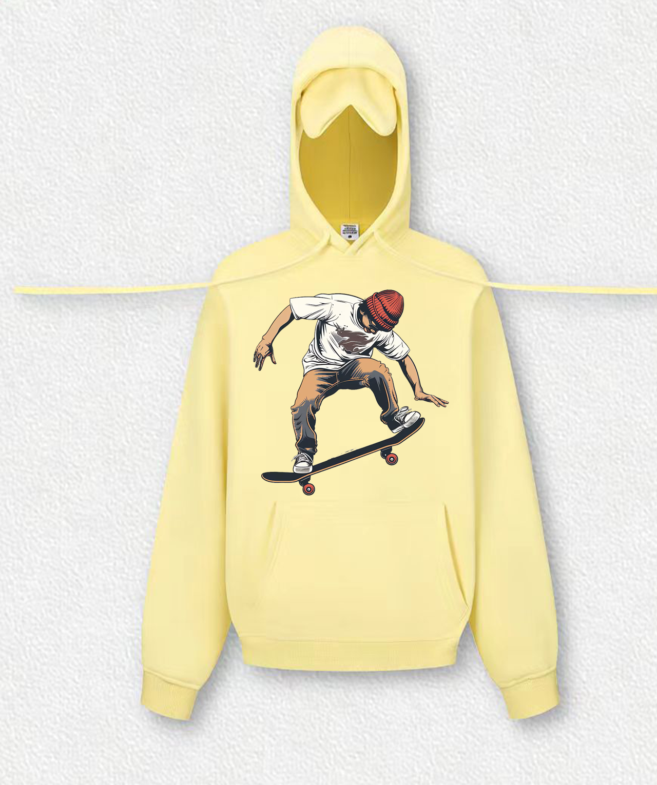 Skateboarding boy Travel Hoodies With Eye Mask