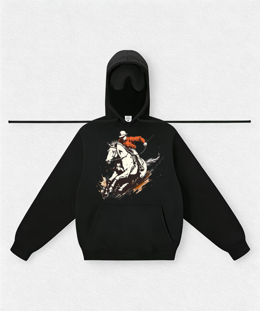 Horse Racing Travel Hoodies With Eye Mask