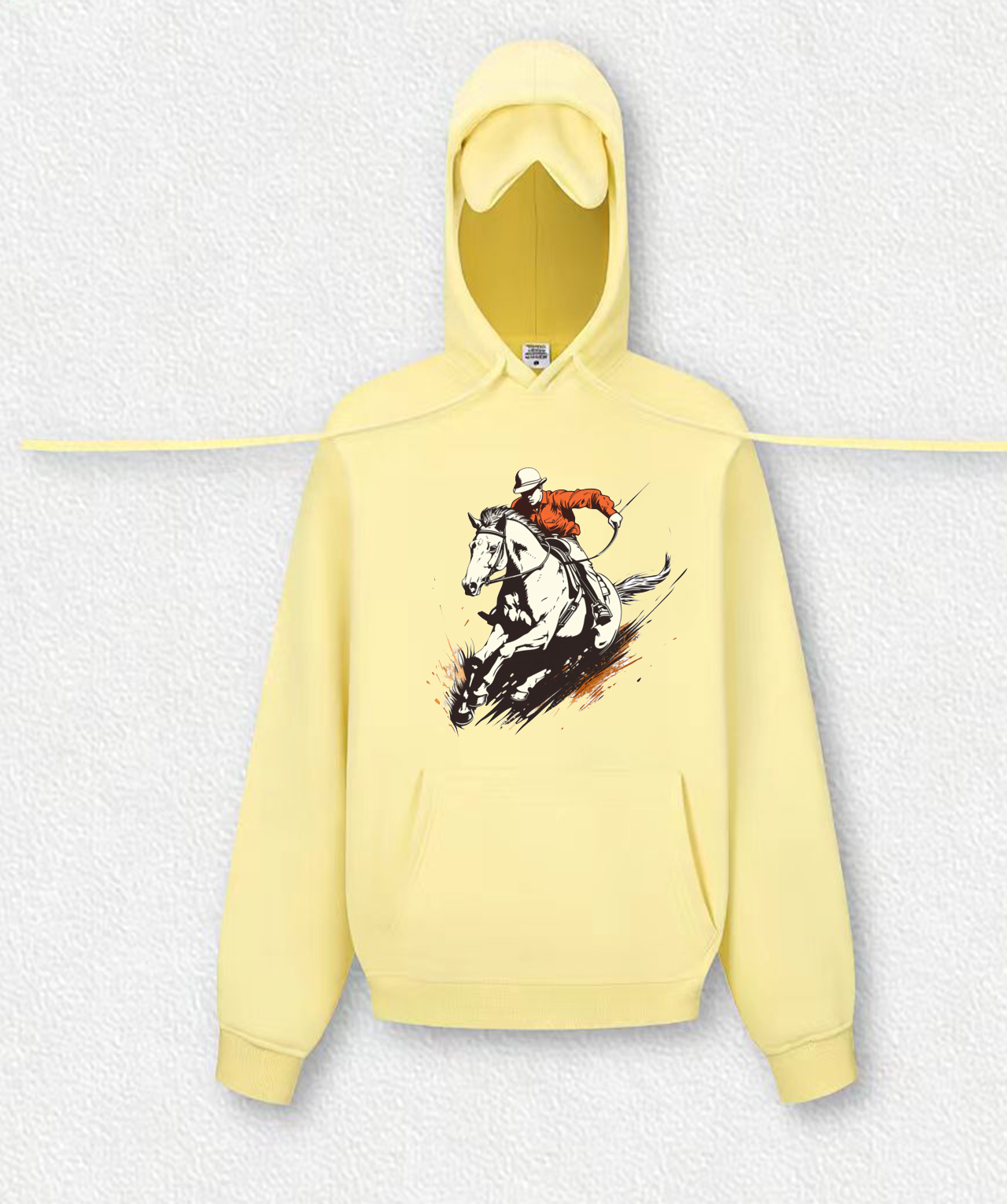 Horse Racing Travel Hoodies With Eye Mask