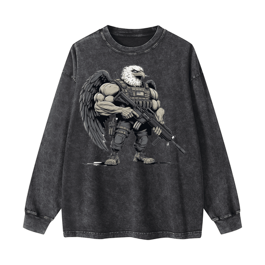Eagle Warrior Crewneck Long-sleeve Sweatshirt WYYL-03
