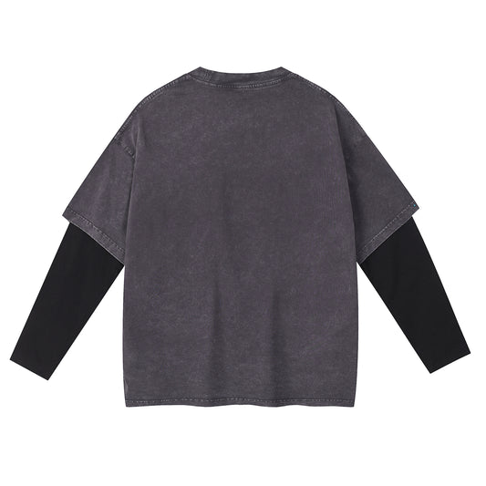 Boxing Panda Layered Long T-Shirt X-101