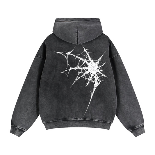 Spider Snowflake casual waist short zip-up jacket