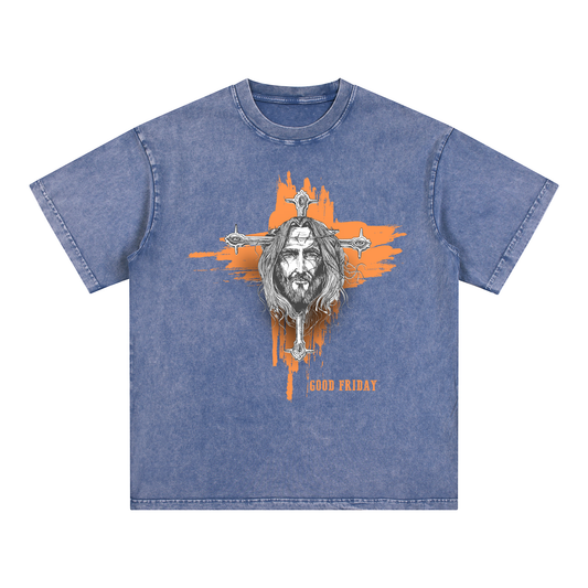 "GOOD FRIDAY" Heavyweight Cotton Oversized T-Shirts