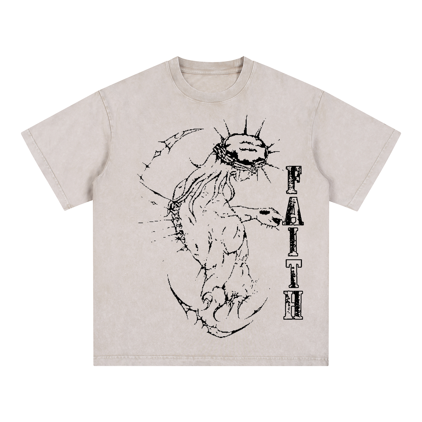 "FAITH " Style Short-Sleeved T-Shirt