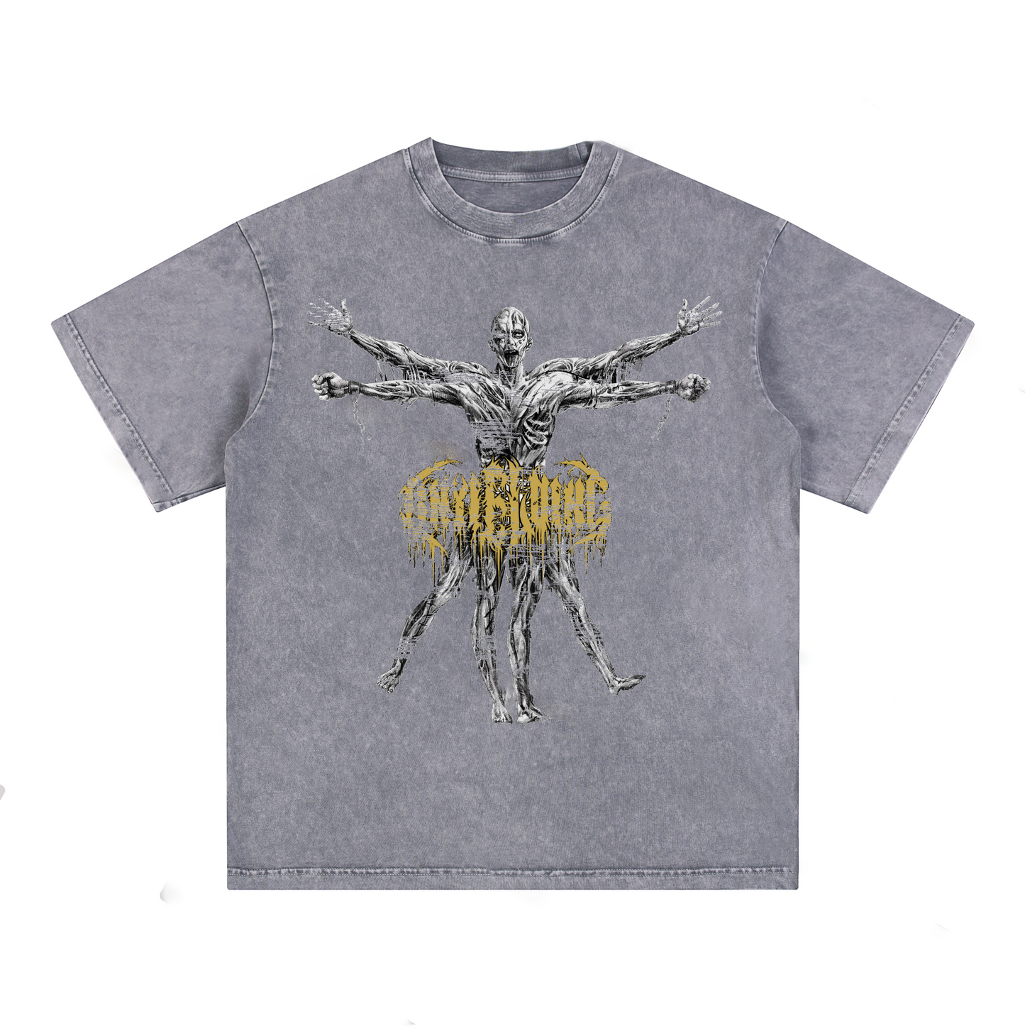 Uomo vitruviano Acid Wash Oversized T-Shirt