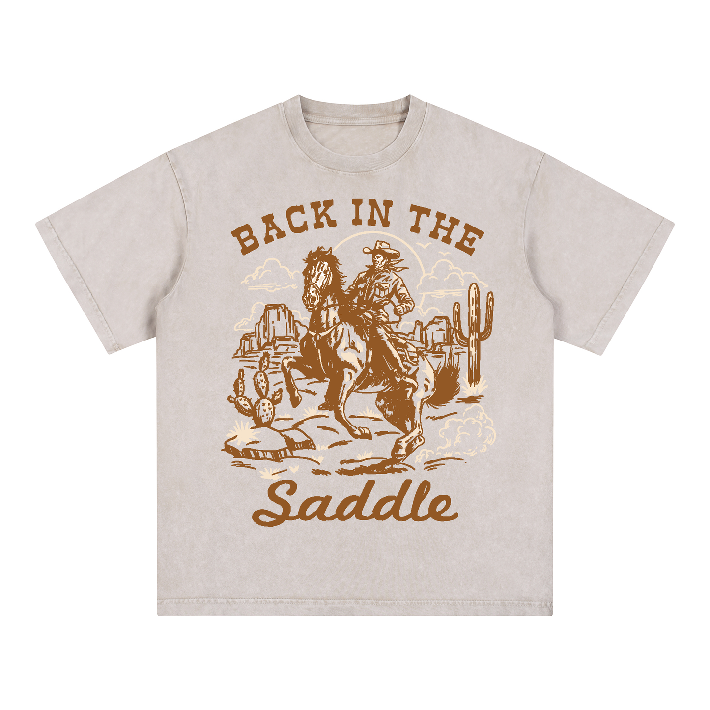 "BACK IN THE SADDLE" Style Short-Sleeved T-Shirt
