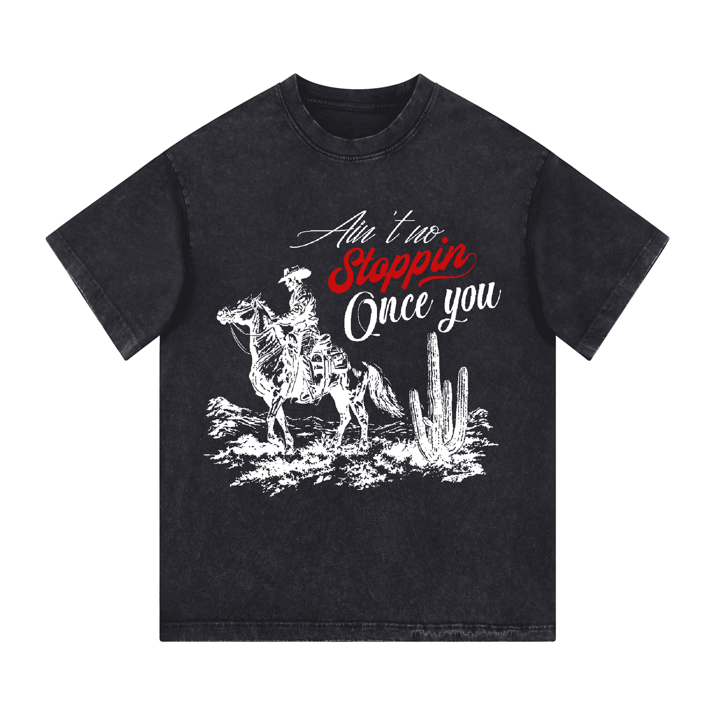 "STOPPING ONCE YOU" Style Short-Sleeved T-Shirt