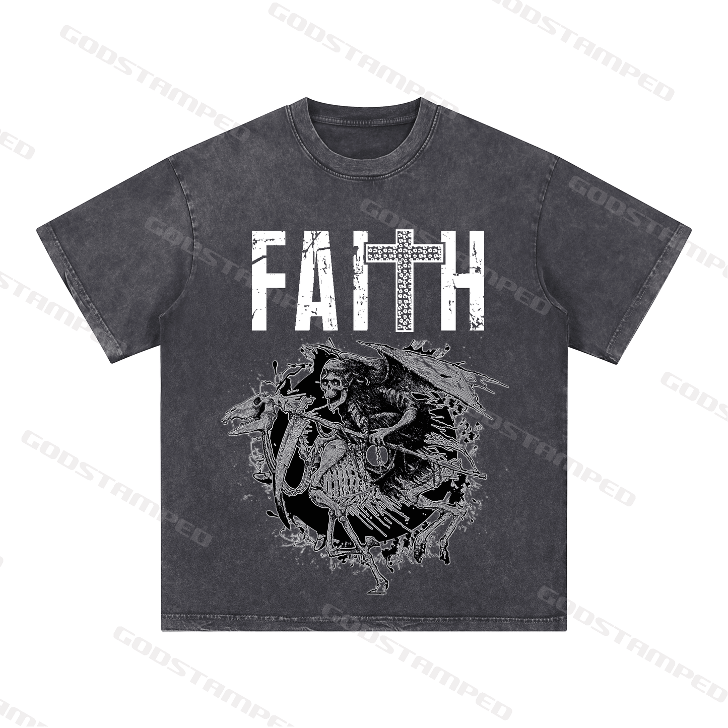 "FAITH " Style Short-Sleeved T-Shirt
