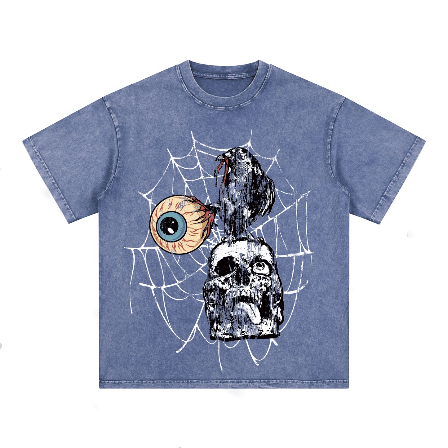 "SKULL" Heavyweight Cotton Oversized Short-Sleeved T-Shirt