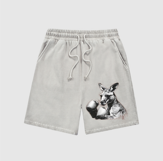Boxing Kangaroo Snow-Washed Shorts L-5544