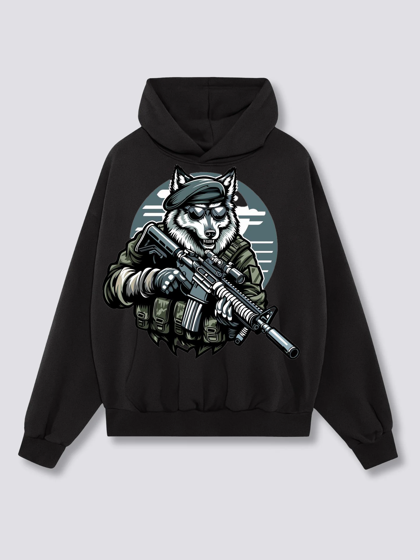 Wolf soldier Heavy Hoodies
