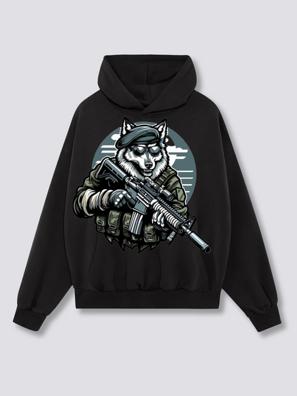 Wolf soldier Heavy Hoodies