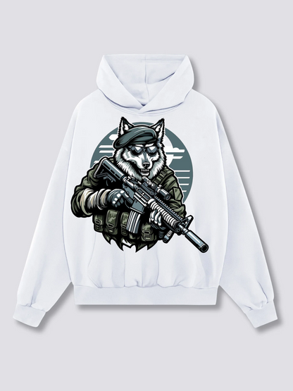 Wolf soldier Heavy Hoodies