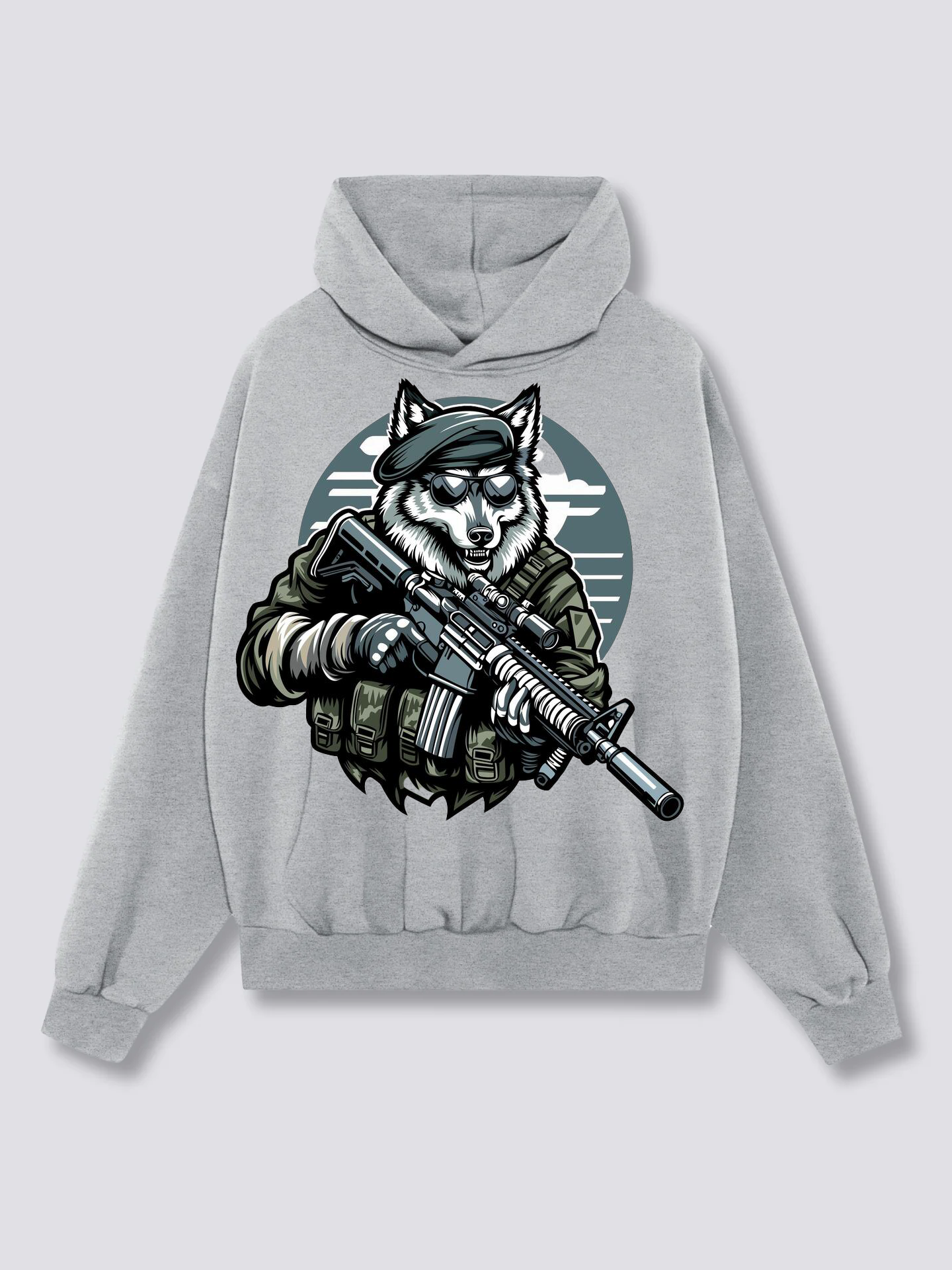Wolf soldier Heavy Hoodies
