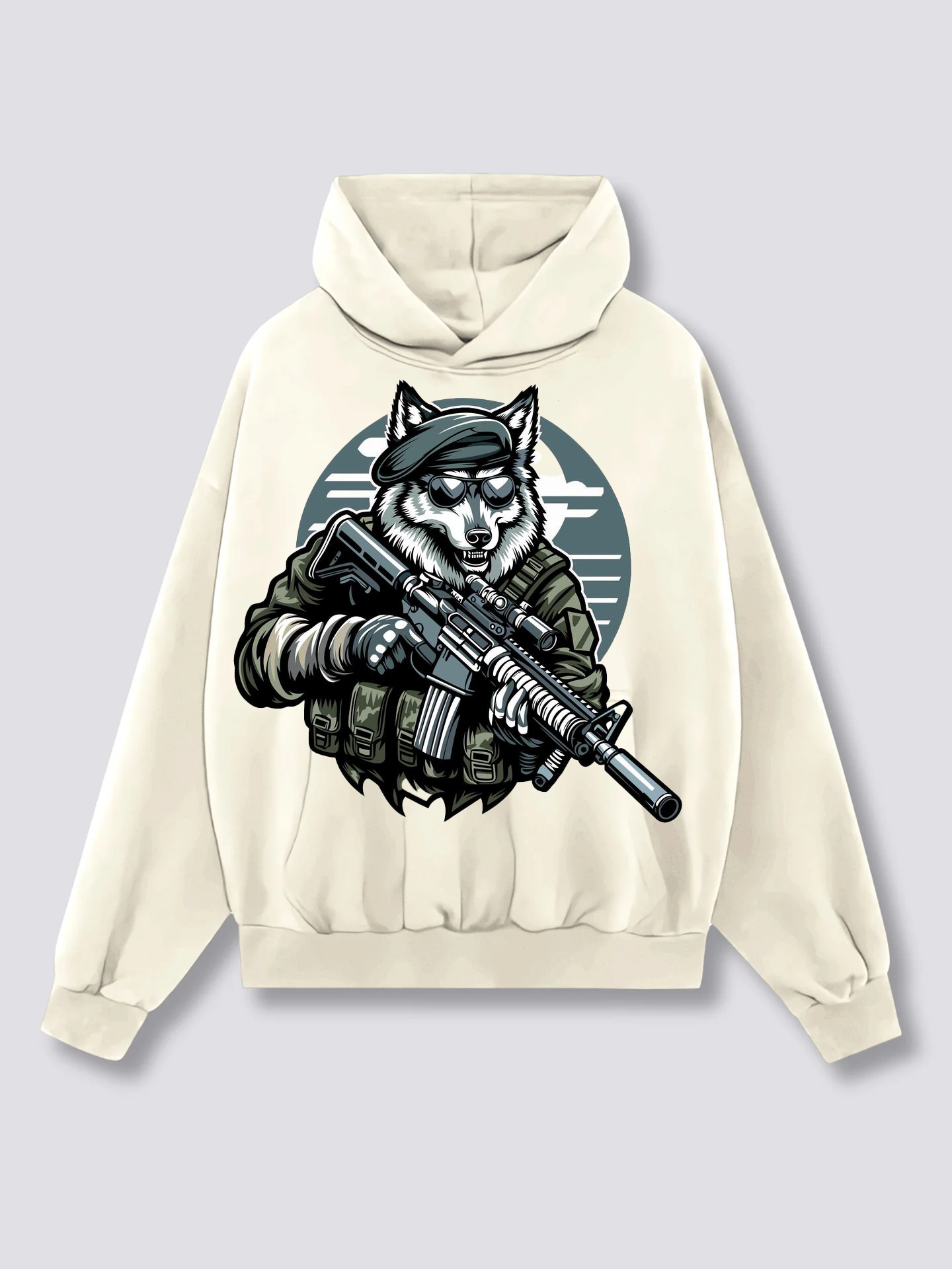 Wolf soldier Heavy Hoodies