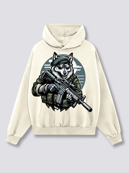 Wolf soldier Heavy Hoodies