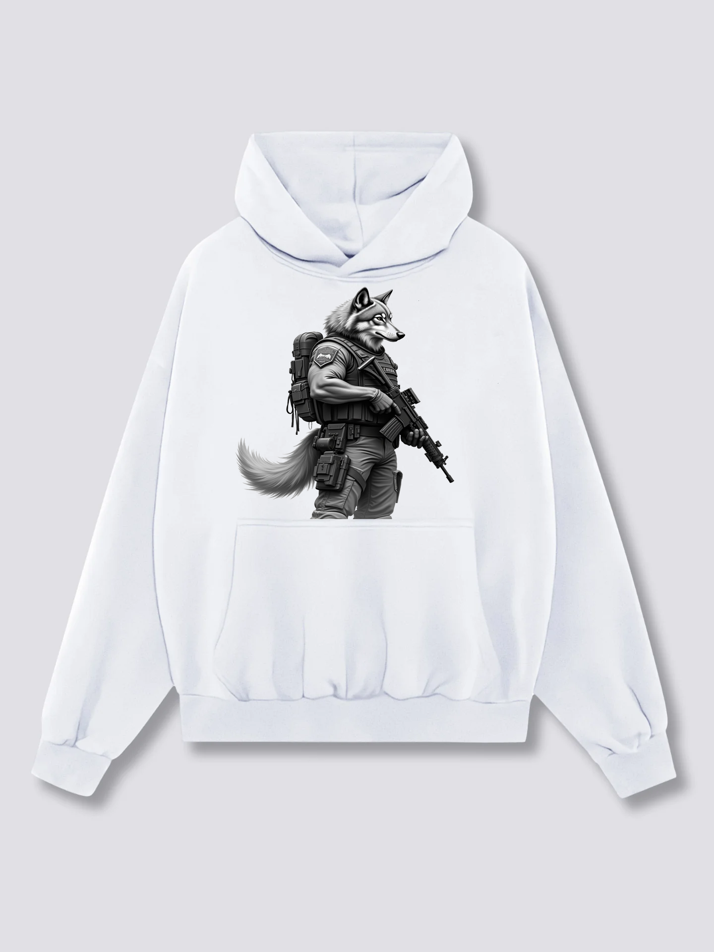 Wolf soldier Heavy Cotton Hoodies