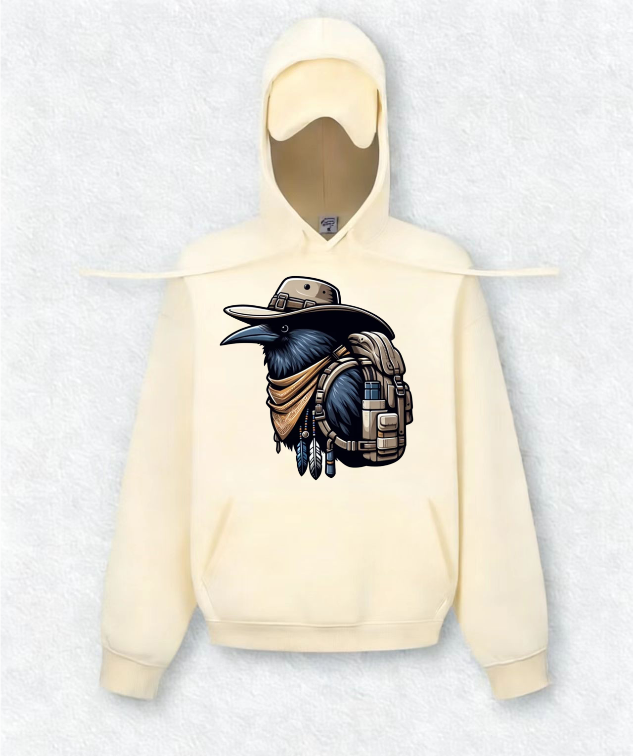 "Heart-hug" Eye Mask Hoodies(Anthropomorphic Crow)