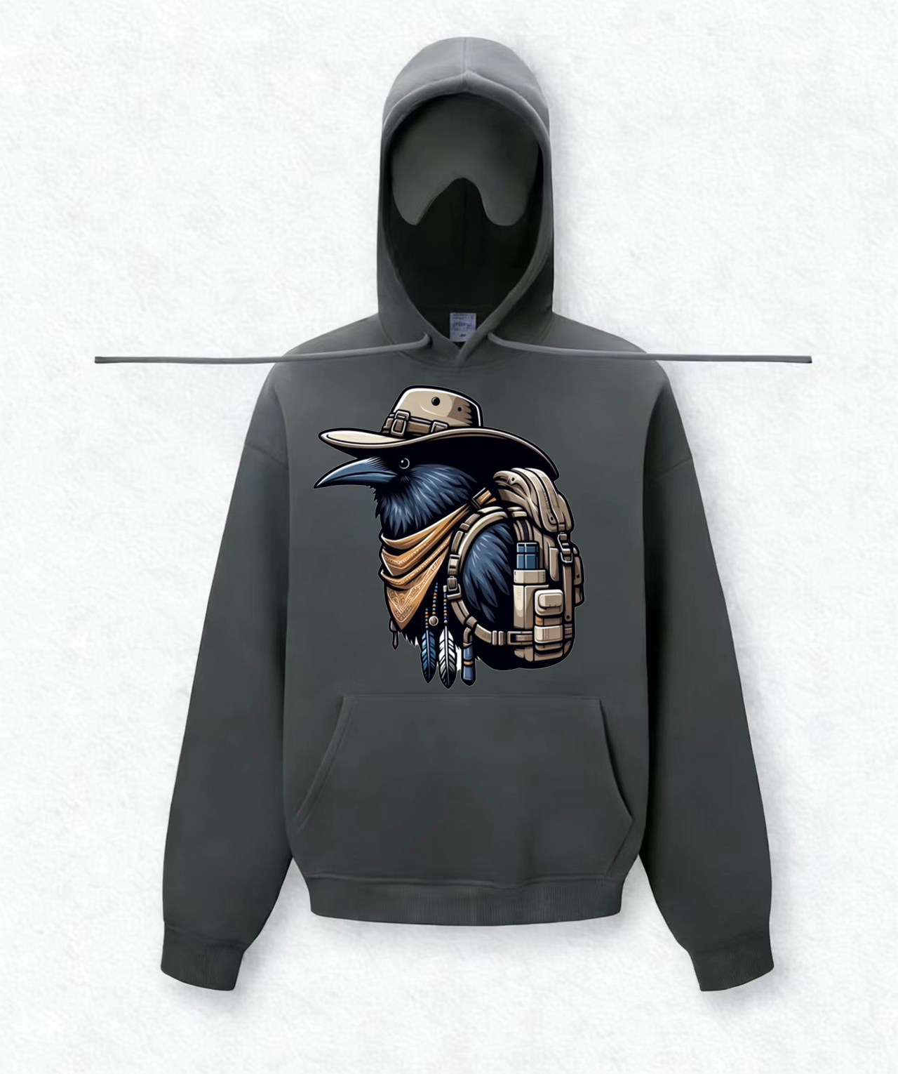 "Heart-hug" Eye Mask Hoodies(Anthropomorphic Crow)