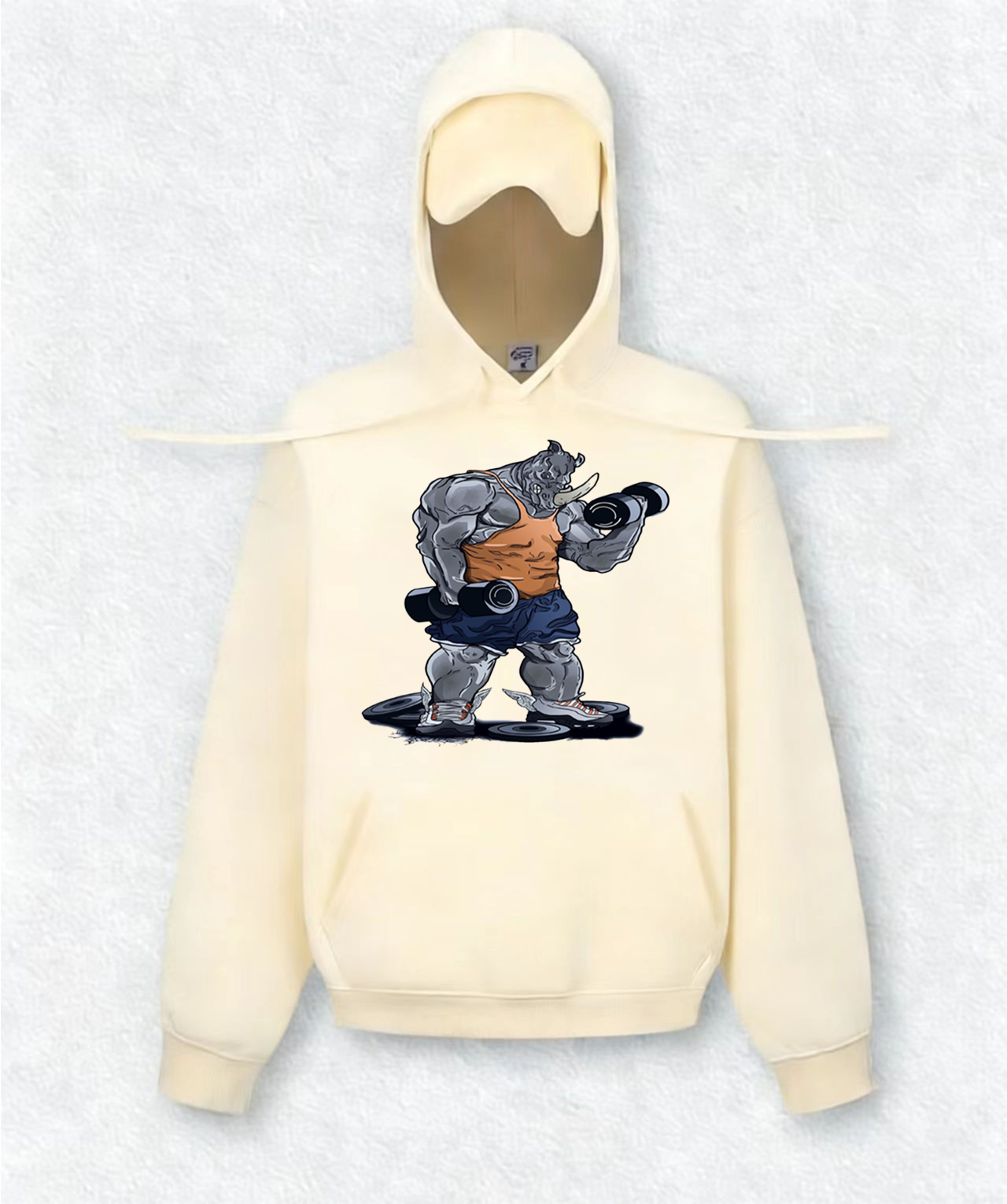 Built-in sleep mask travel hoodies