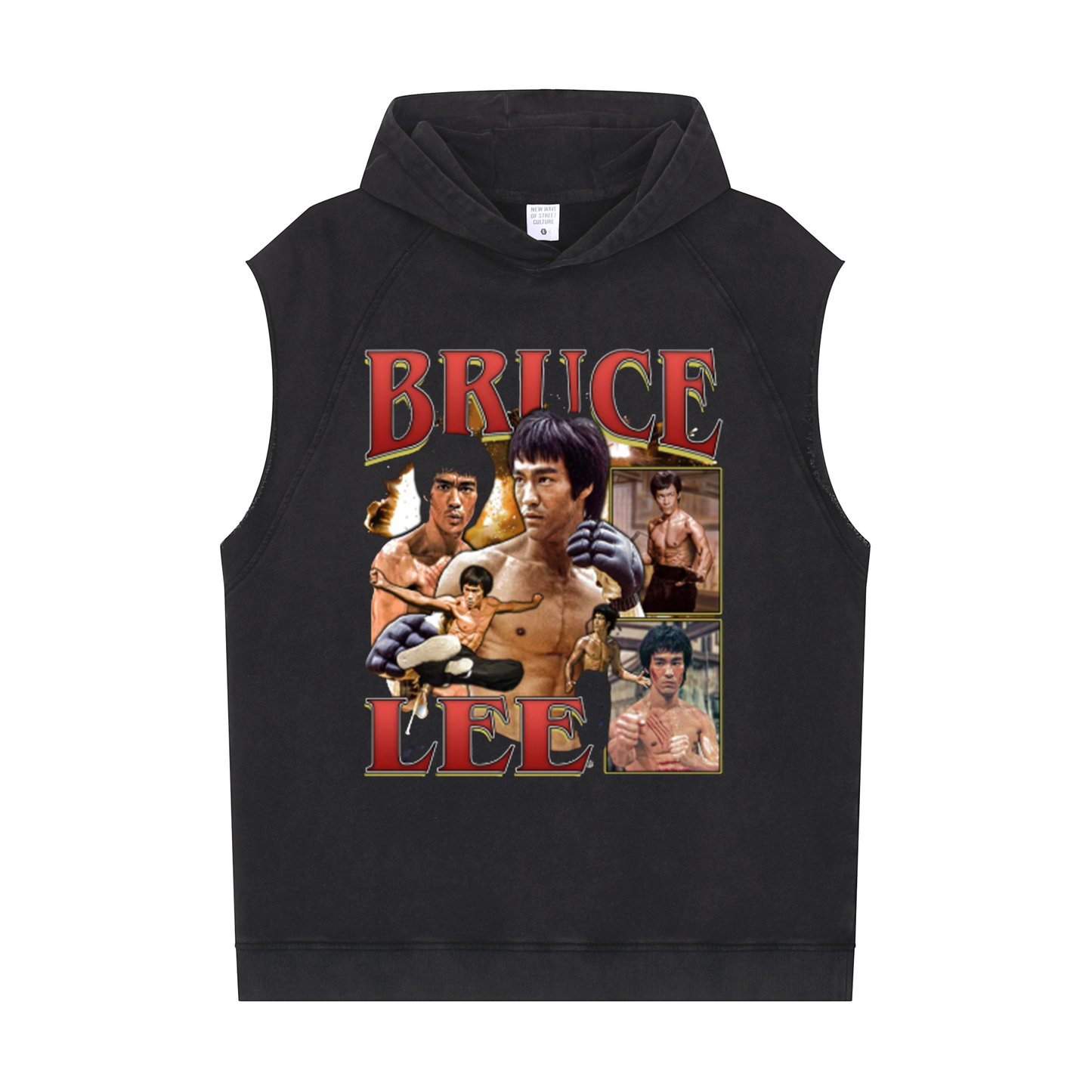 Men's Workout Sleeveless Hoodie (BRUCE LEE)