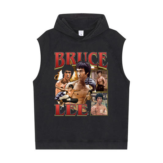 Men's Workout Sleeveless Hoodie (BRUCE LEE)