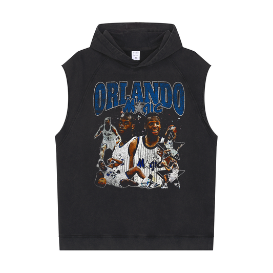 Men's Workout Sleeveless Hoodie ( Orlando Magic)