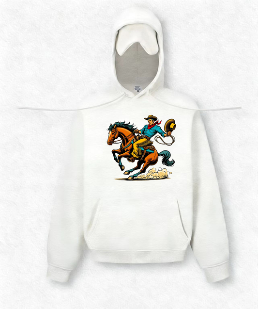 The Lassoing Cowboy Travel Hoodies