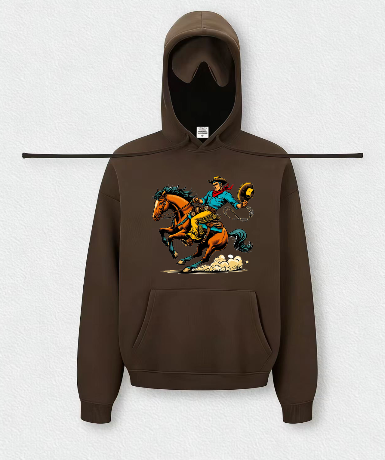 The Lassoing Cowboy Travel Hoodies
