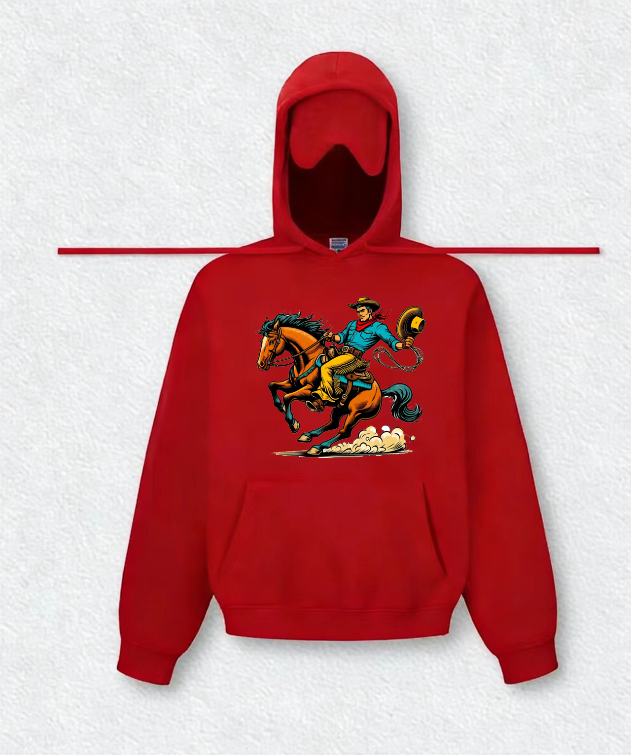 The Lassoing Cowboy Travel Hoodies