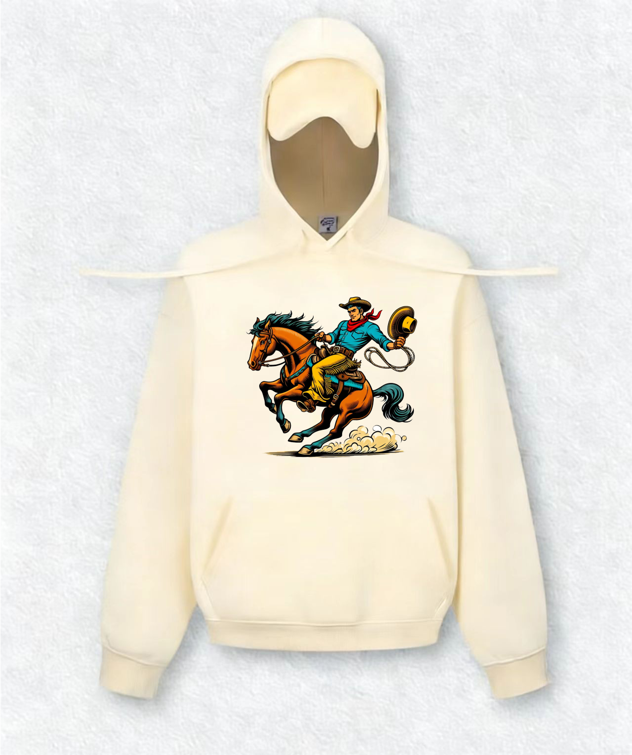 The Lassoing Cowboy Travel Hoodies