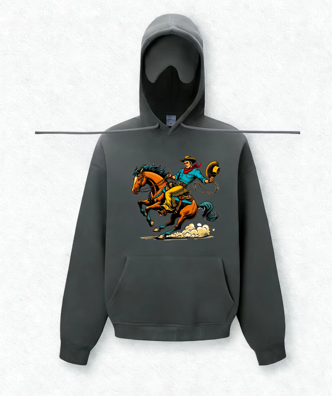 The Lassoing Cowboy Travel Hoodies