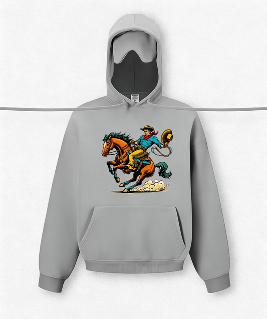 The Lassoing Cowboy Travel Hoodies
