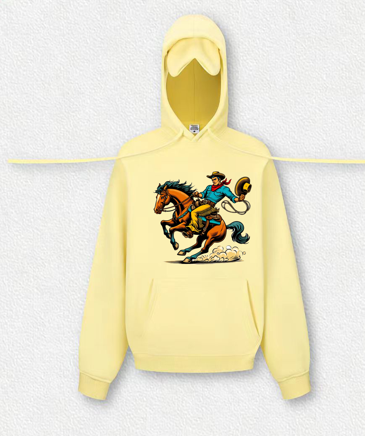 The Lassoing Cowboy Travel Hoodies