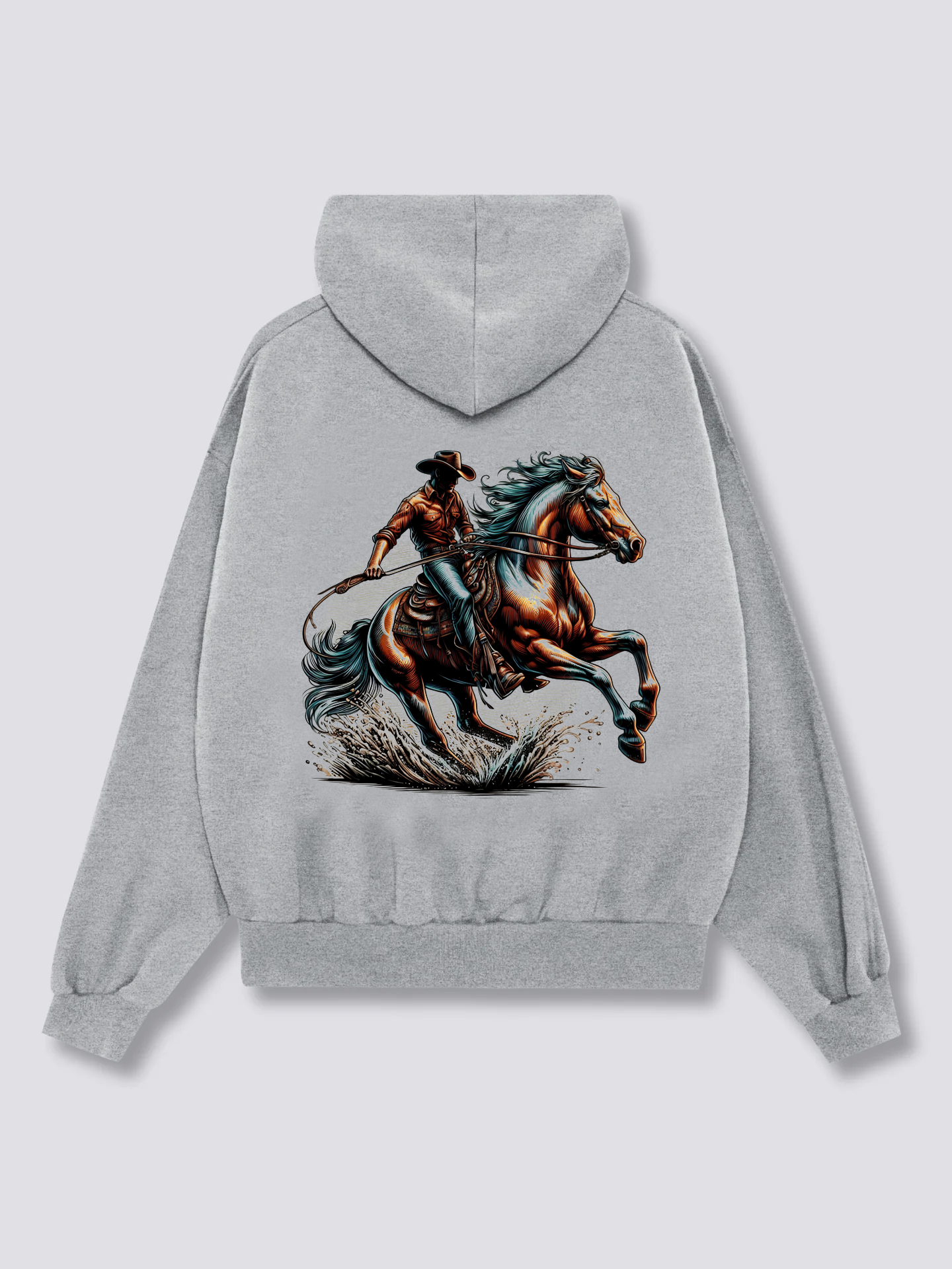 A cowboy galloping on a majestic horse Hoodies