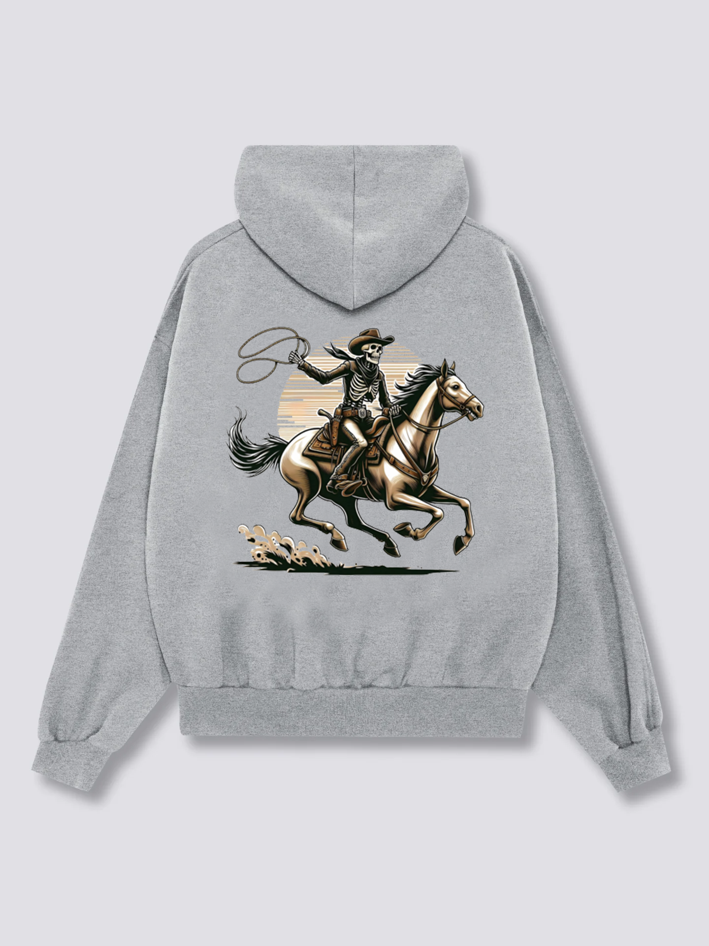 Skull galloping on a majestic horse Hoodies