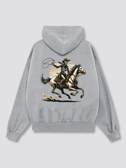Skull galloping on a majestic horse Hoodies