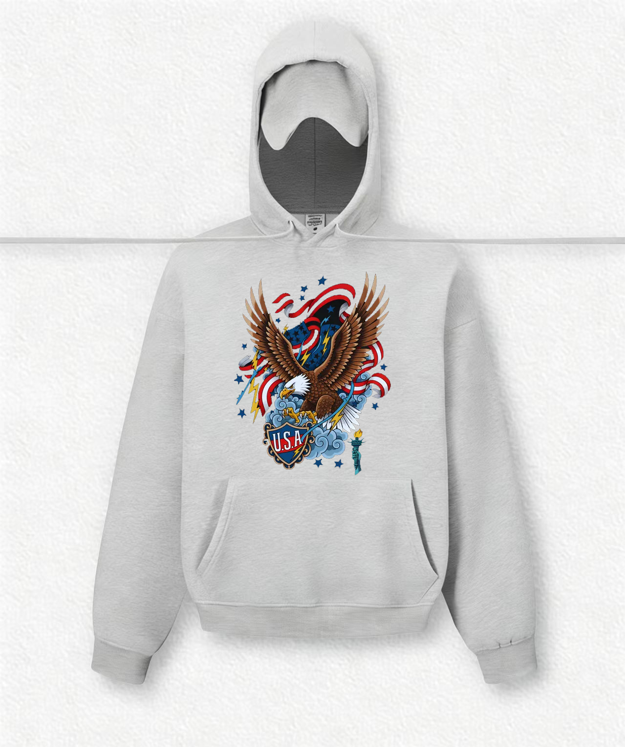 USA Eagle Travel Hoodies With Eye Mask