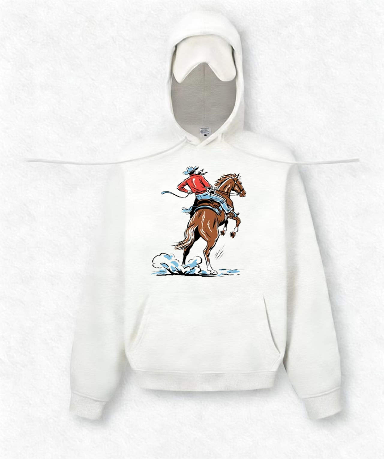 Ride a gallant horse Travel Hoodies With Eye Mask