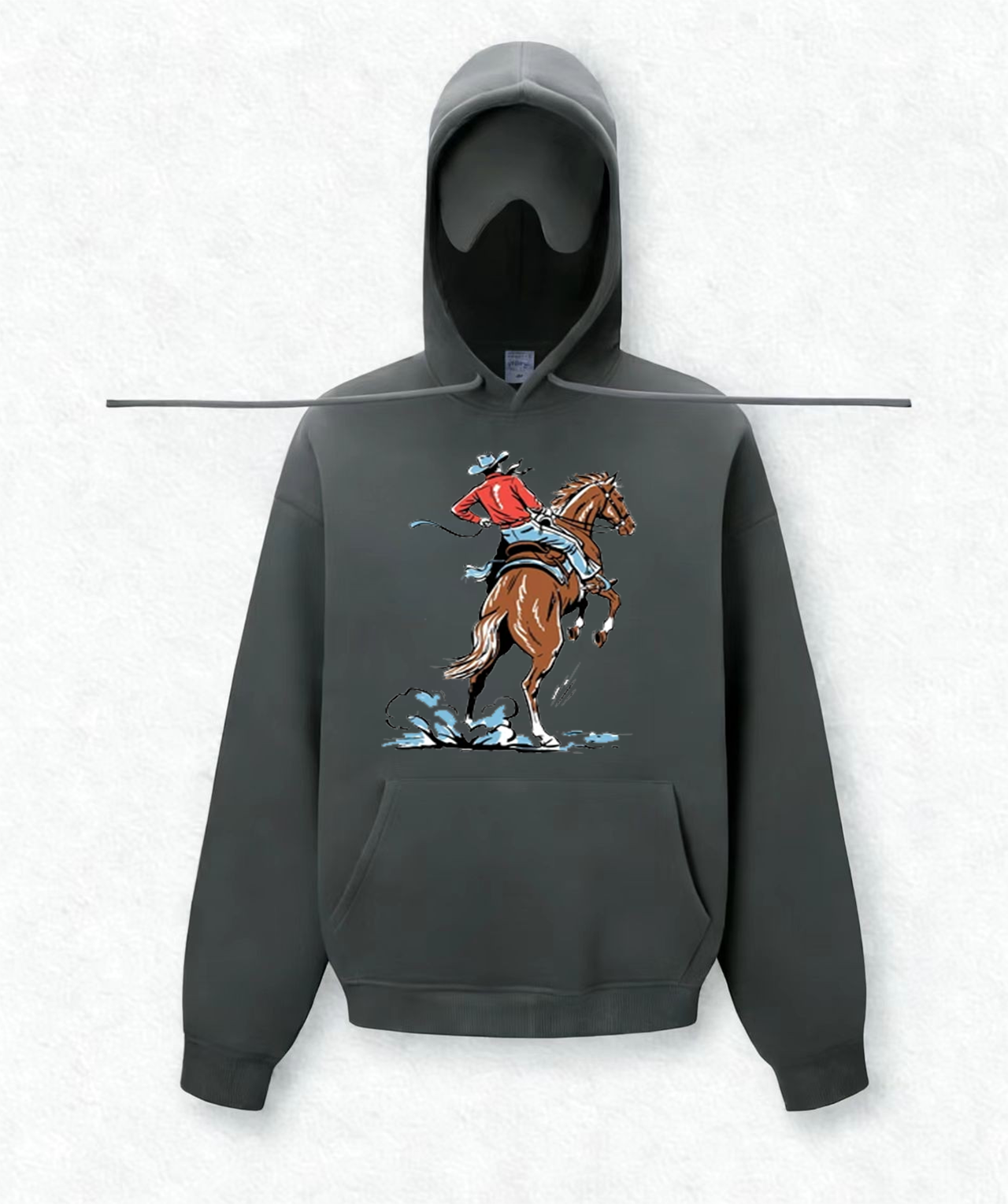 Ride a gallant horse Travel Hoodies With Eye Mask