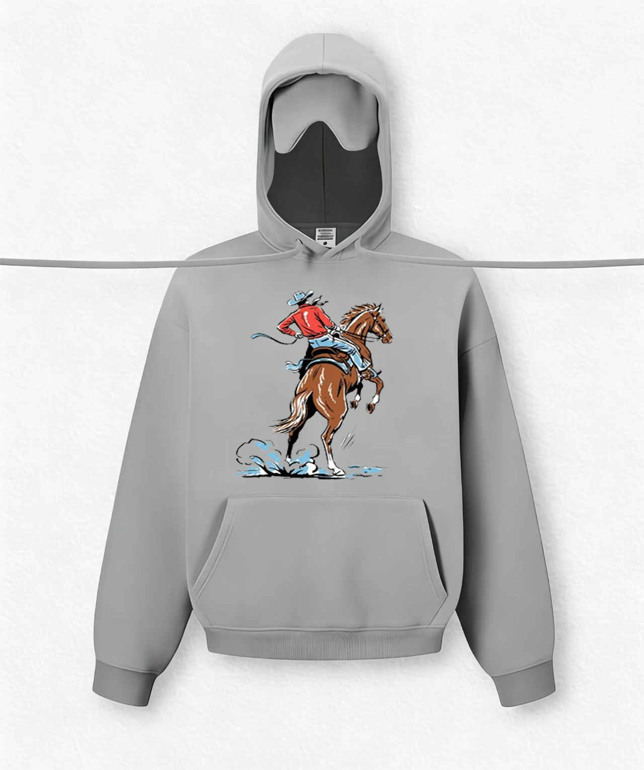 Ride a gallant horse Travel Hoodies With Eye Mask