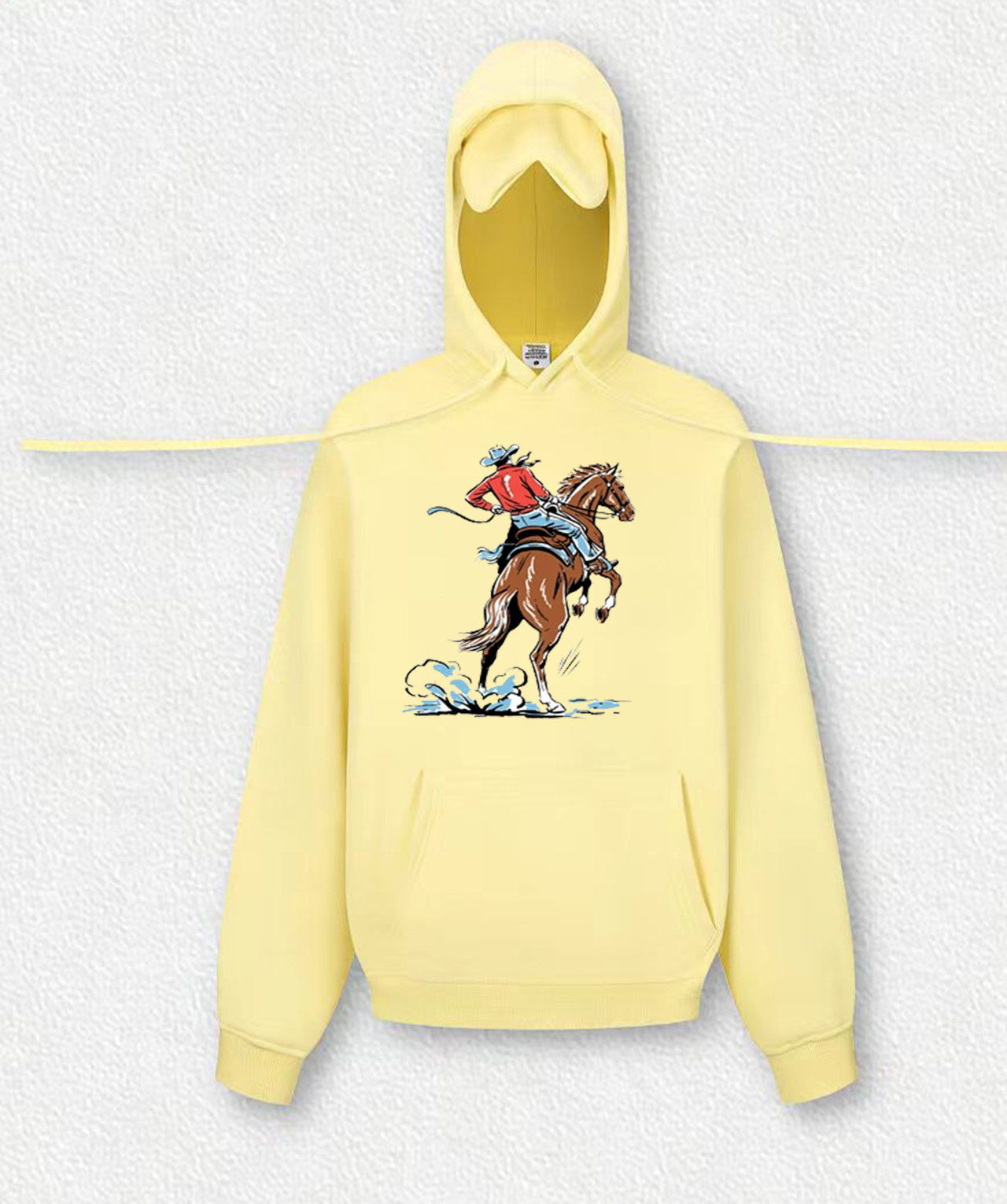 Ride a gallant horse Travel Hoodies With Eye Mask