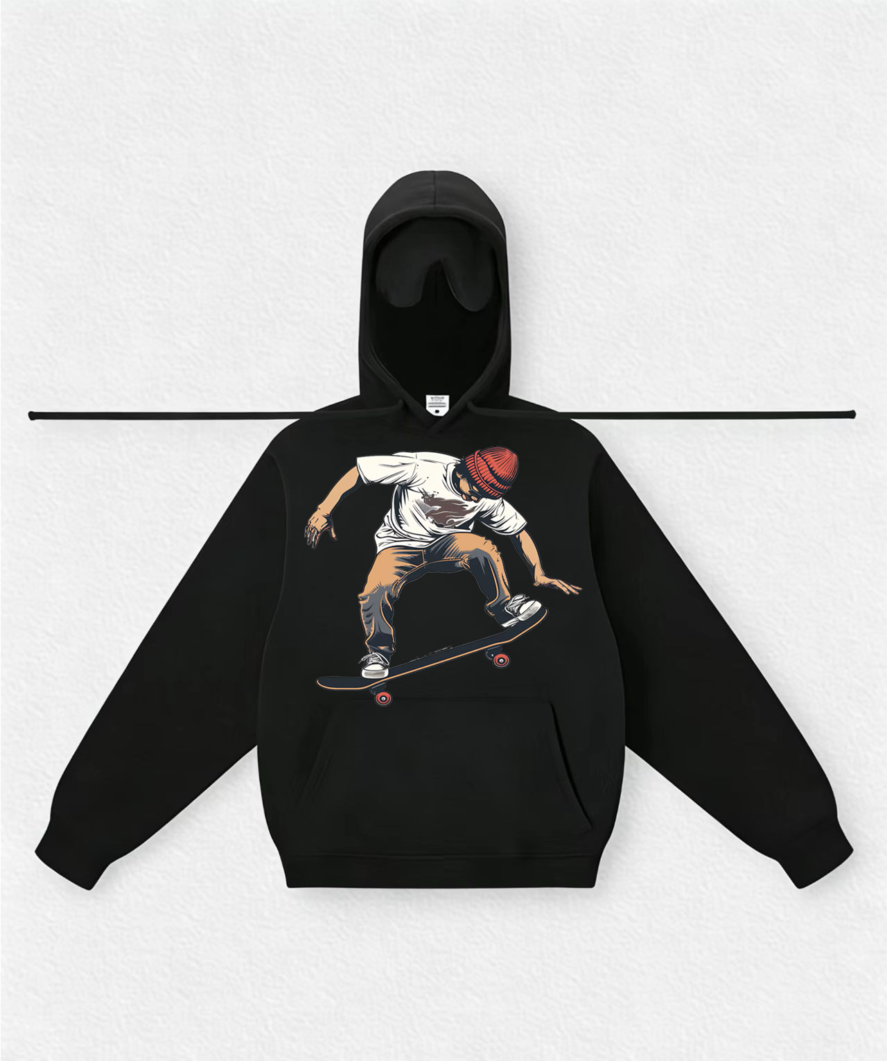 Skateboarding boy Travel Hoodies With Eye Mask