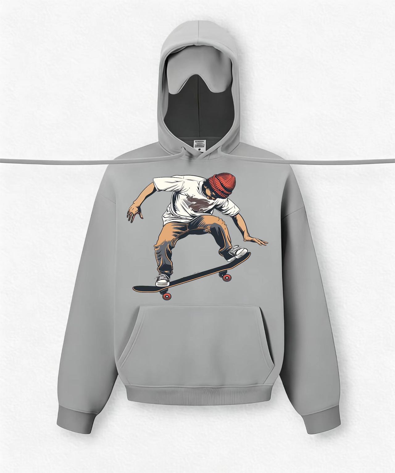 Skateboarding boy Travel Hoodies With Eye Mask