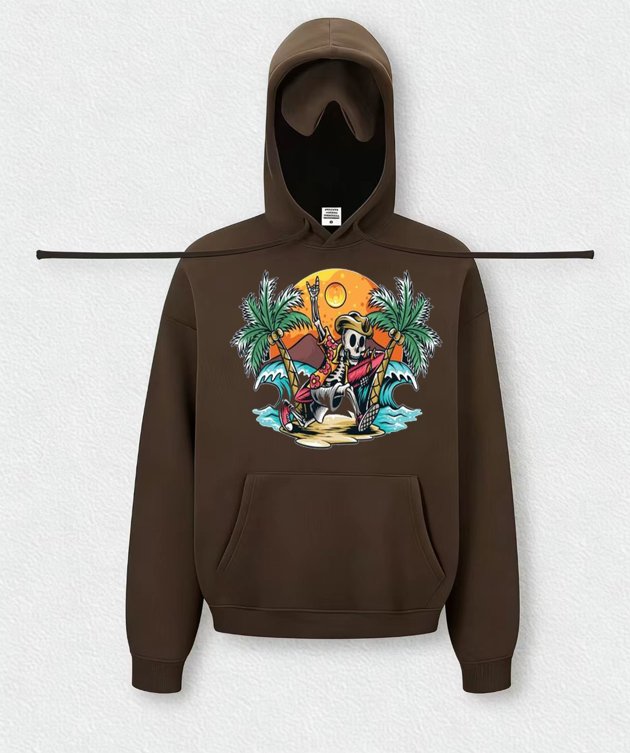 Skull Surfing Travel Hoodies With Eye Mask