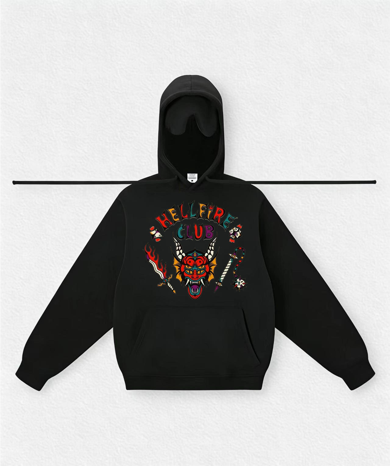 HELLFIRE CLUB Travel Hoodies With Eye Mask