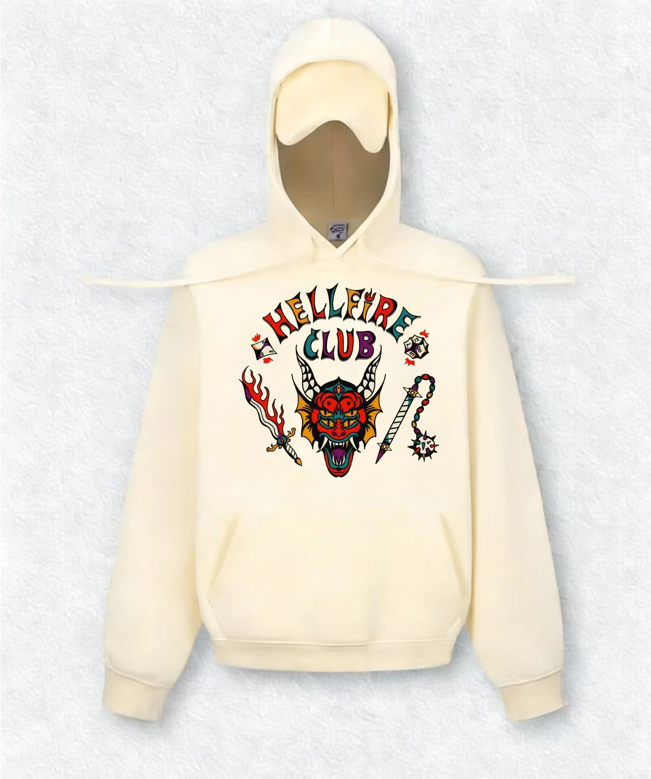 HELLFIRE CLUB Travel Hoodies With Eye Mask