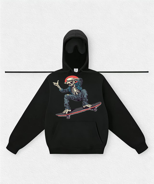 Skull Skateboard Travel Hoodies With Eye Mask